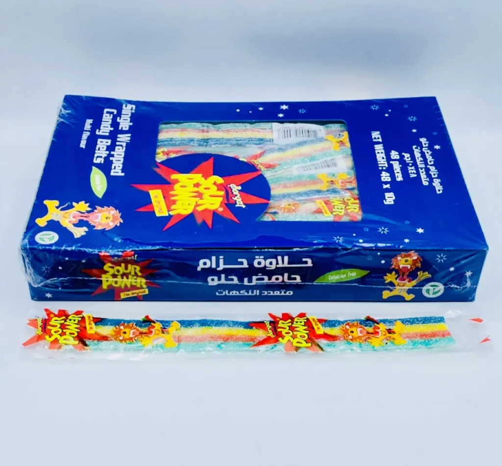 جيلي شريط حامض متعدد النكهات الوفاق12×48×10g