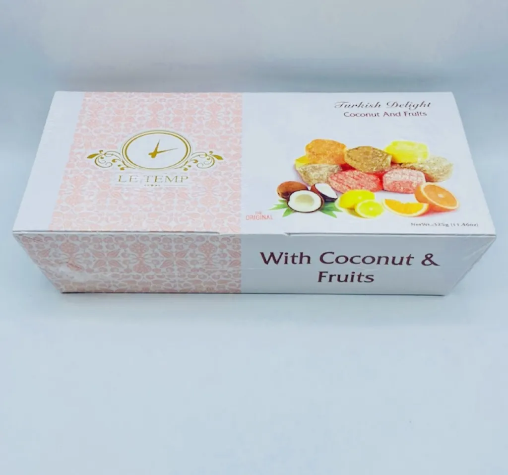 حلقوم تركي بالفواكه وجوز الهند12×325g
