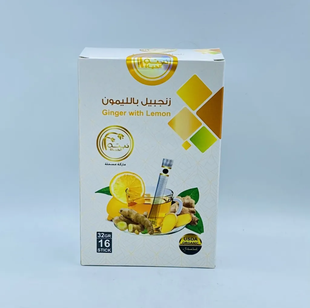 شاي نبتة الحياة زنجبيل بالليمون 12×16حبة