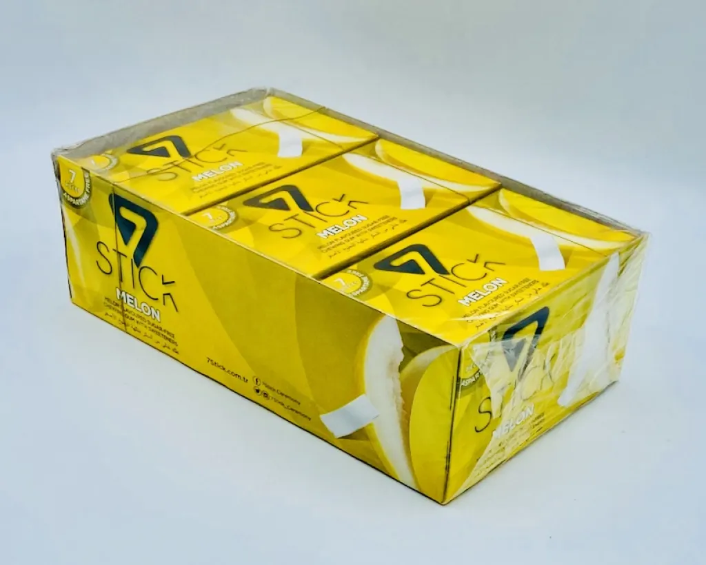 علك سفن ستيك بطيخ اصفر12×24×7حبة
