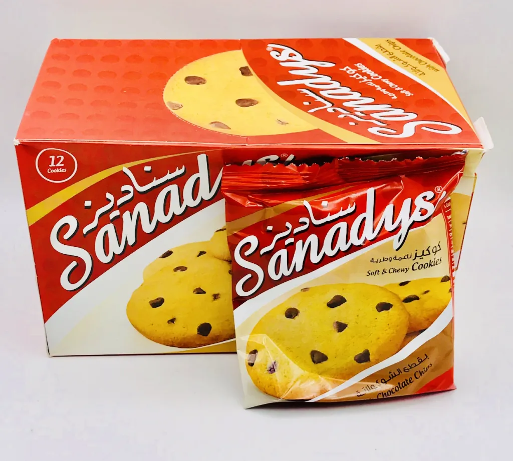 كوكيز  صلة سناديز بقطع الشوكولاتة12×12×40g