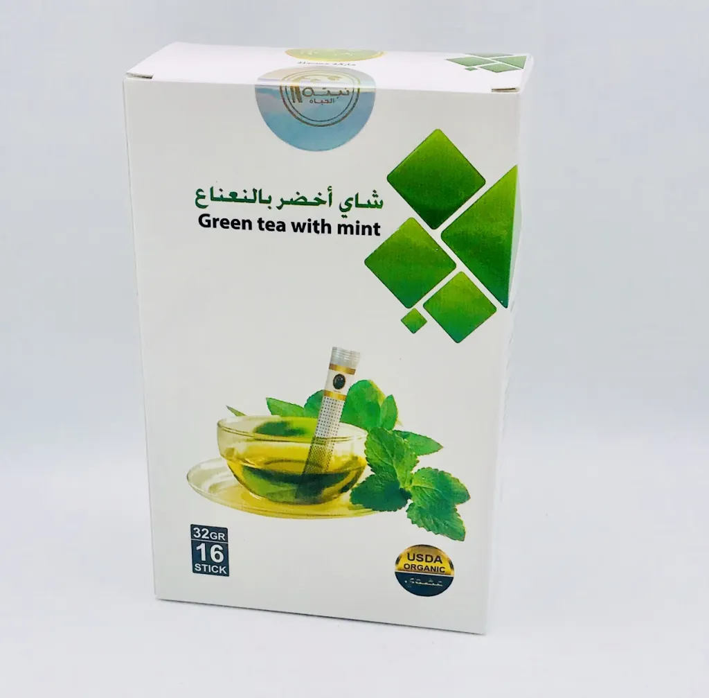 شاي نبتة الحياة اخضر بالنعناع 12×16 حبة