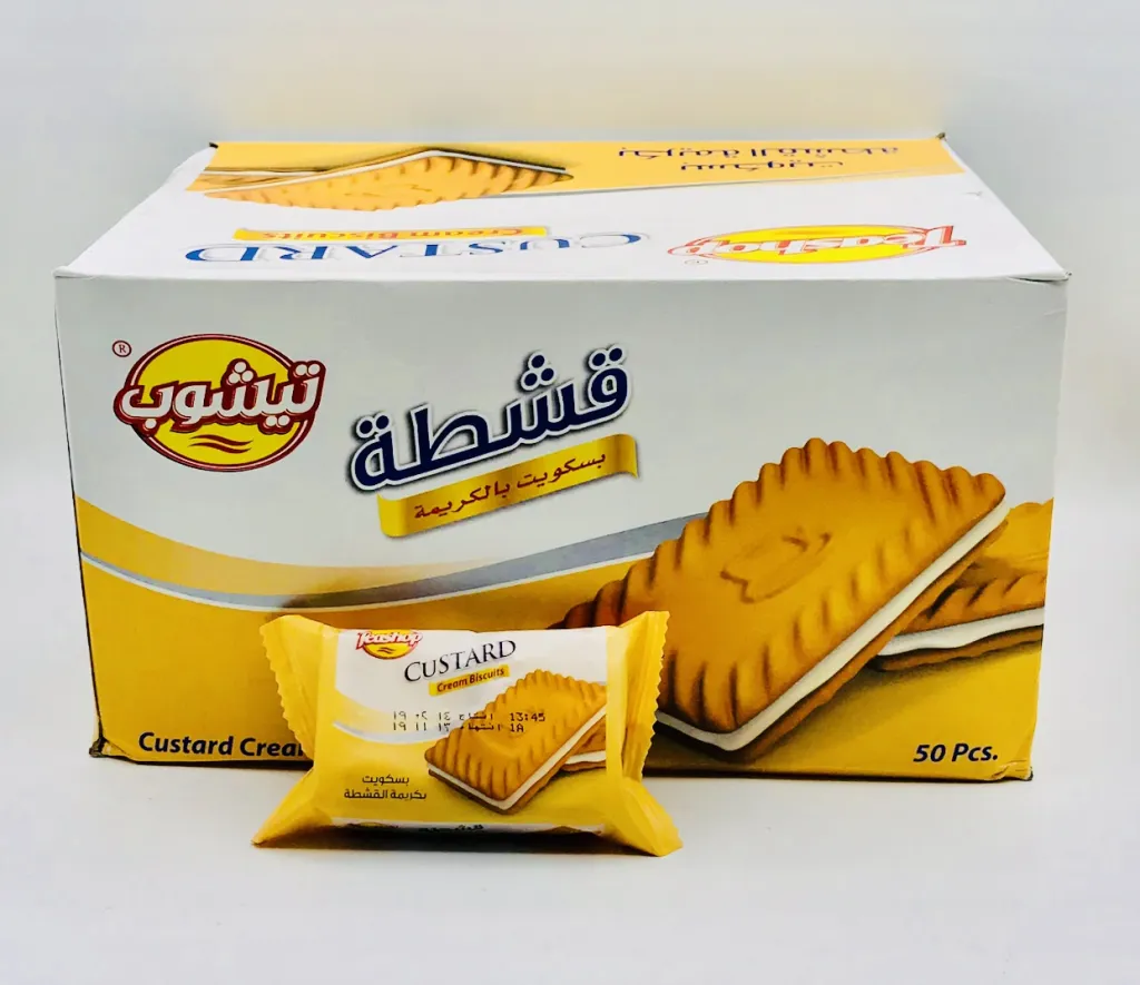 بسكويت تيشوب بالقشطة كبير 8x50