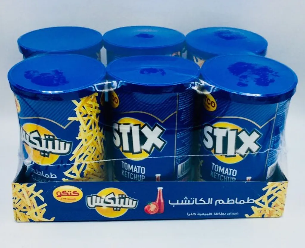 بطاطس عيدان ستيكس  بالكاتشب 8×6×45g